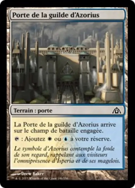 Porte de la guilde d'Azorius, carte Magic DGM 146 — extension Le labyrinthe du dragon