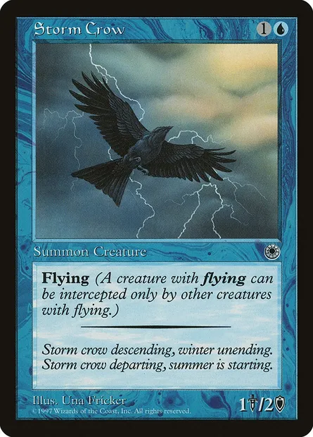 Storm Crow, Magic card POR 69d — Portal set