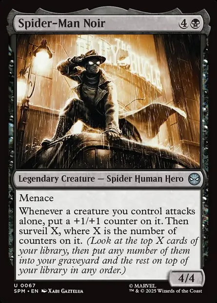 Spider-Man Noir, Magic card SPM 67 — Marvel's Spider-Man set