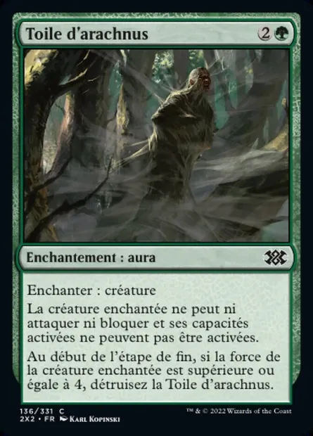 Toile d'arachnus, carte Magic 2X2 136 — extension Double Masters 2022