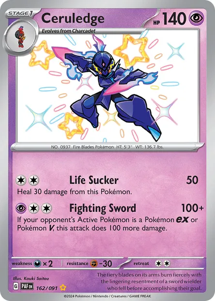 Ceruledge, Pokémon card PAF 162 — Paldean Fates set
