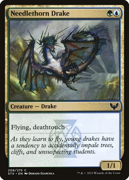 Needlethorn Drake, Magic card STX 208 — Strixhaven: School of Mages set