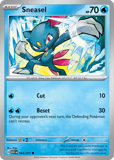 Sneasel, Pokémon card ASC 044 — Ascended Heroes set