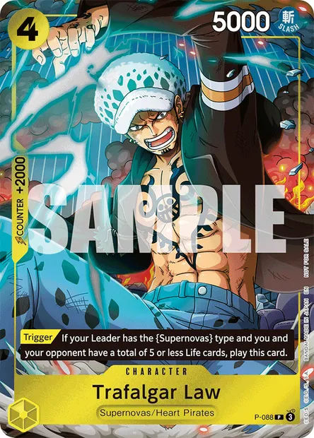 Trafalgar Law, carte One Piece P-088 — extension Carte promo