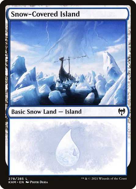 Snow-Covered Island, Magic card KHM 278 — Kaldheim set