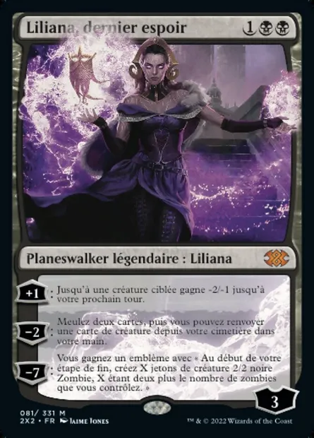 Liliana, dernier espoir, carte Magic 2X2 81 — extension Double Masters 2022
