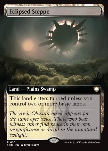Eclipsed Steppe, Magic card SOC 101 — Secrets of Strixhaven Commander set