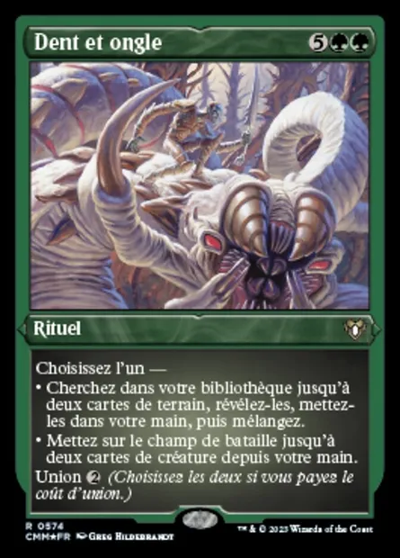 Dent et ongle, carte Magic CMM 574 — extension Commander Masters