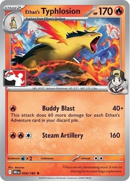 Ethan's Typhlosion, Pokémon card PPS 034nh — Play! Pokémon Prize Pack Series set
