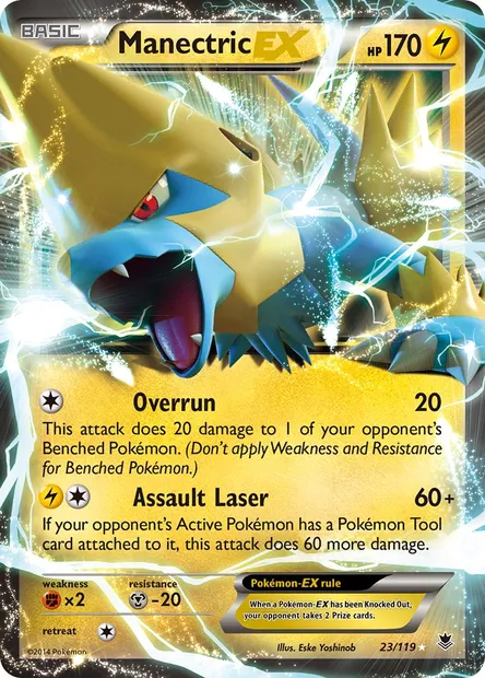 Manectric EX, Pokémon card PHF 23 — Phantom Forces set