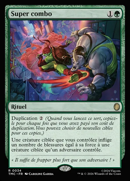 Super combo, carte Magic TMC 34 — extension Teenage Mutant Ninja Turtles Eternal