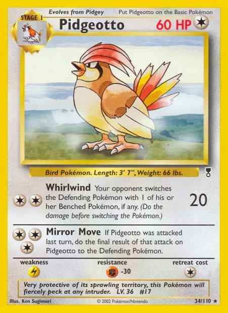 Roucoups, carte Pokémon LC 34 — extension Legendary Collection