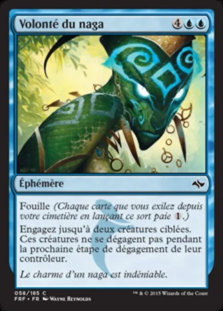 Volonté du naga, carte Magic FRF 58 — extension Destin reforgé