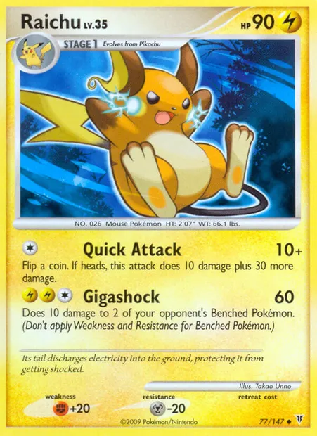 Raichu, Pokémon card SV 77 — Supreme Victors set