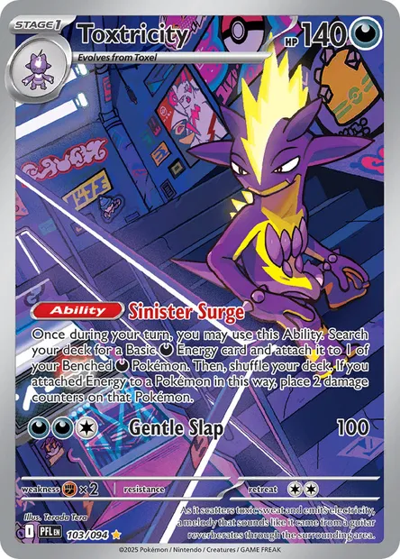 Toxtricity, Pokémon card PFL 103 — Phantasmal Flames set