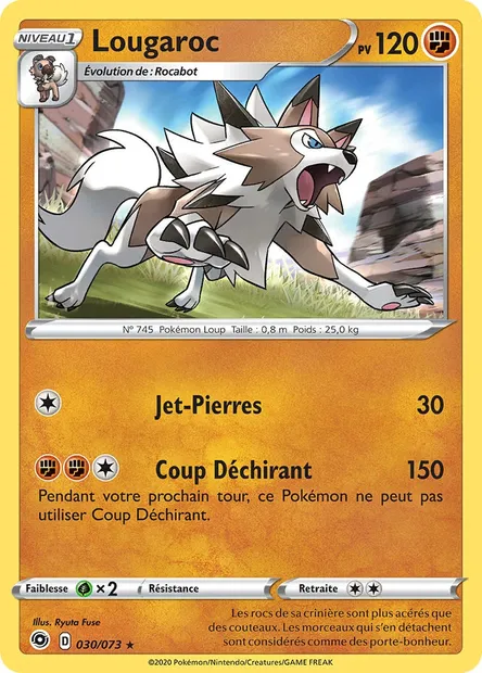 Lougaroc, carte Pokémon CPA 30 — extension La Voie du Maître