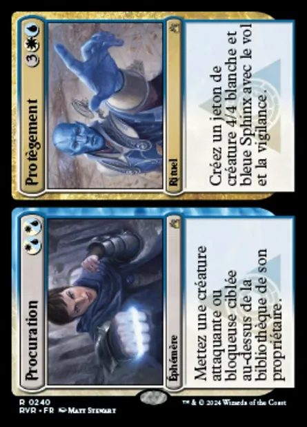 Procuration // Protègement // Procuration // Protègement, carte Magic RVR 240 — extension Ravnica Remastered