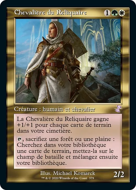 Chevalière du Reliquaire, carte Magic TSR 379 — extension Spirale Temporelle Remastered
