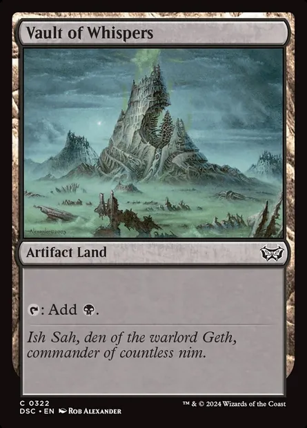 Vault of Whispers, Magic card DSC 322 — Duskmourn: House of Horror Commander set