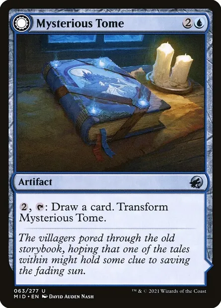 Mysterious Tome // Chilling Chronicle, Magic card MID 63 — Innistrad: Midnight Hunt set