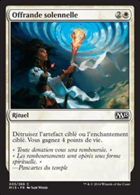 Offrande solennelle, carte Magic M15 33 — extension Magic 2015