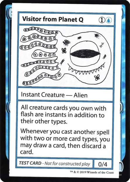 Visitor from Planet Q, Magic card CMB2 33 — Mystery Booster Playtest Cards 2021 set