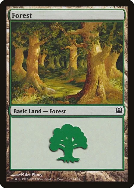 Forest, Magic card DDG 44 — Duel Decks: Knights vs. Dragons set