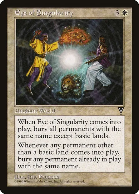 L'oeil de la singularité, carte Magic VIS 4 — extension Visions