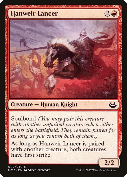 Hanweir Lancer, Magic card MM3 97 — Modern Masters 2017 set