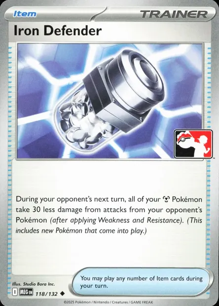 Iron Defender, Pokémon card PPS 118-5 — Play! Pokémon Prize Pack Series set