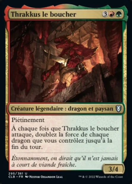 Thrakkus le boucher, carte Magic CLB 295 — extension Commander Légendes : la bataille de la Porte de Baldur