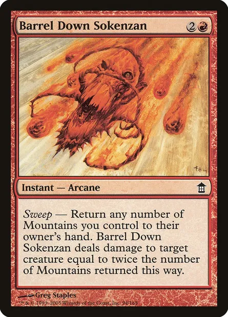 Barrel Down Sokenzan, Magic card SOK 94 — Saviors of Kamigawa set