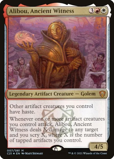 Alibou, Ancient Witness, Magic card C21 7 — Commander 2021 set