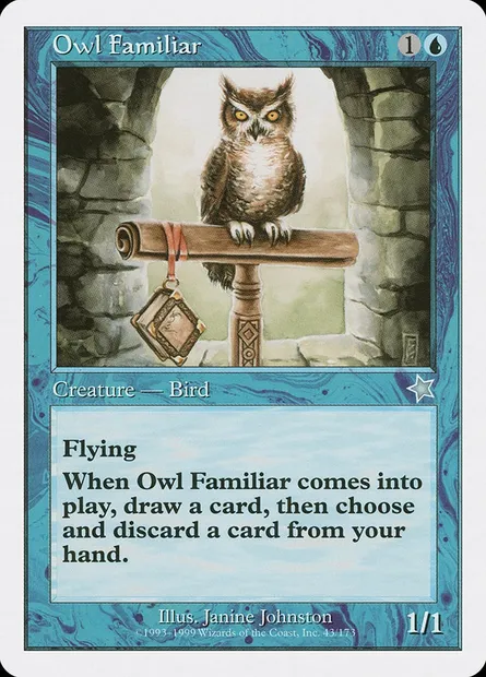 Owl Familiar, Magic card S99 43 — Starter 1999 set