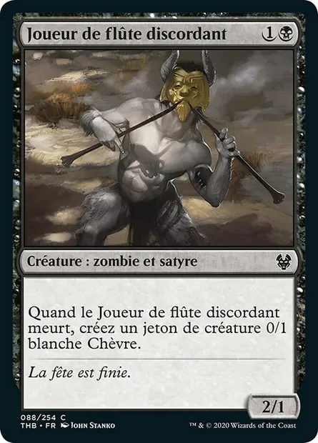 Joueur de flûte discordant, carte Magic THB 88 — extension Theros Beyond Death
