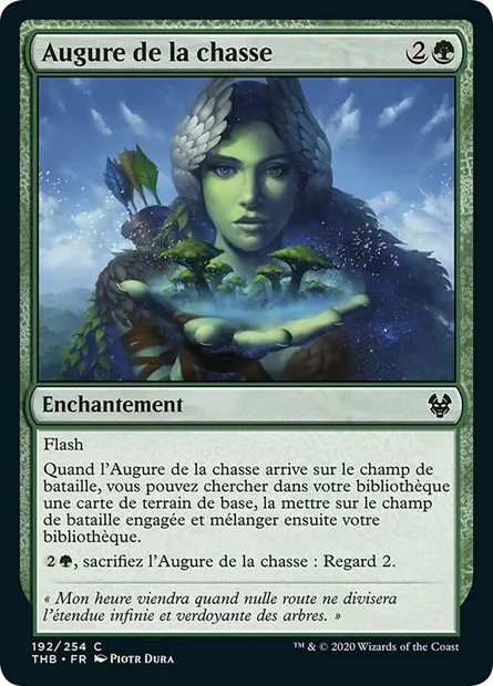 Augure de la chasse, carte Magic THB 192 — extension Theros Beyond Death