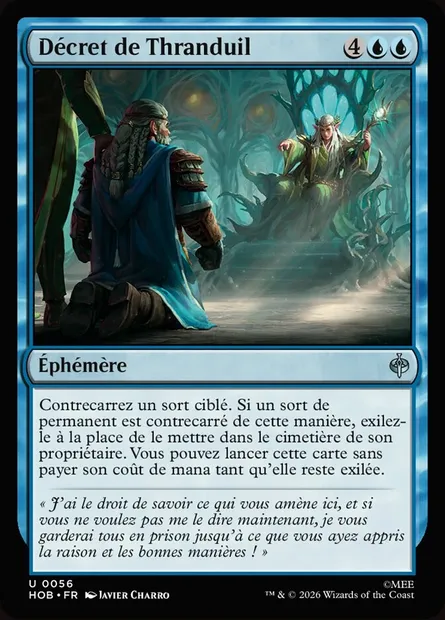 Décret de Thranduil, carte Magic HOB 56 — extension The Hobbit