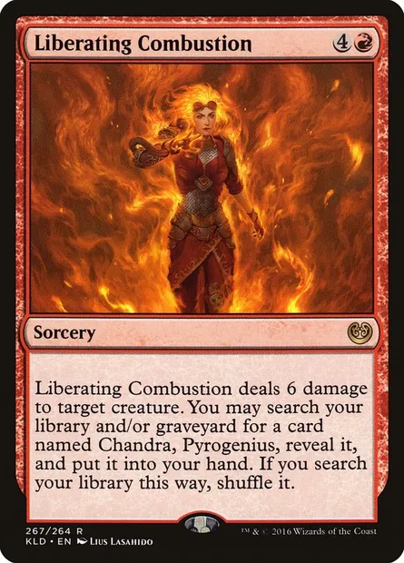 Liberating Combustion, Magic card KLD 267 — Kaladesh set