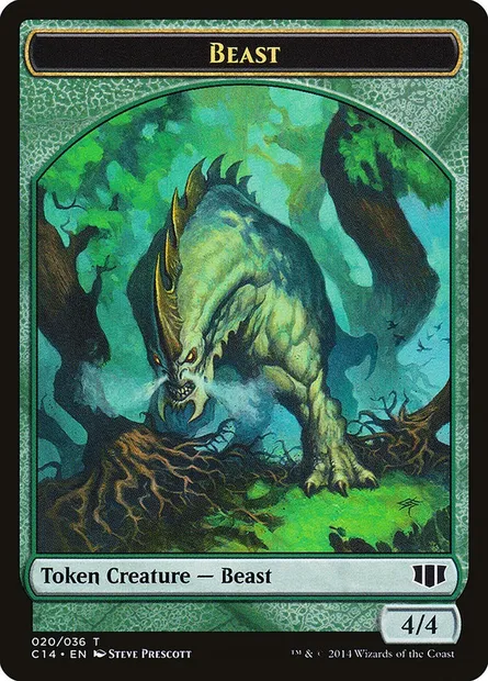 Beast, carte Magic TC14 20 — extension Commander 2014 Tokens