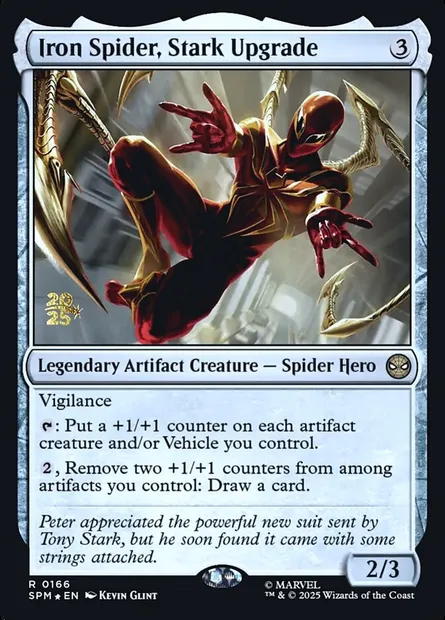 Iron Spider, Stark Upgrade, Magic card PSPM 166s — Marvel's Spider-Man Promos set