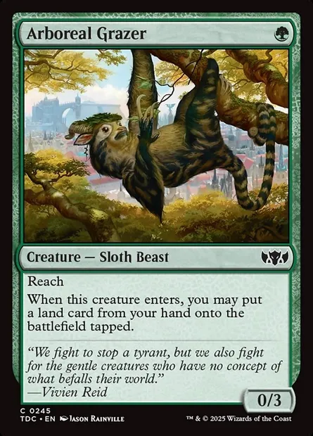 Arboreal Grazer, Magic card TDC 245 — Tarkir: Dragonstorm Commander set