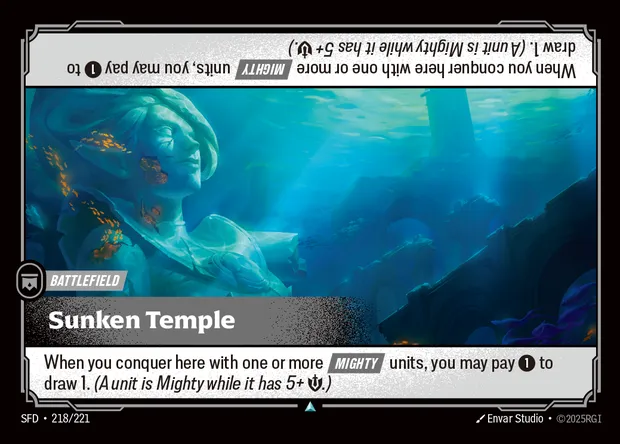 Sunken Temple, carte Riftbound SFD 218 — extension Spiritforged