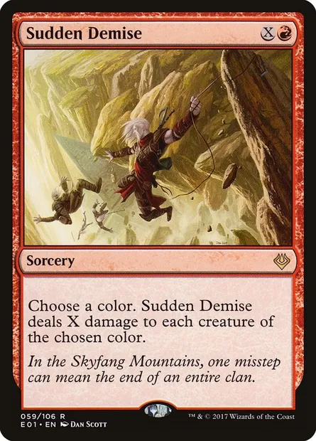 Sudden Demise, Magic card E01 59 — Archenemy: Nicol Bolas set