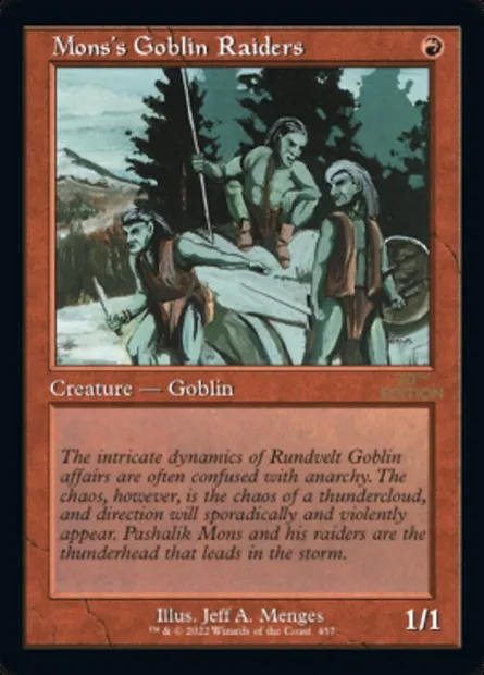 Mons's Goblin Raiders, Magic card 30A 457 — 30th Anniversary Edition set