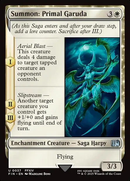 Summon: Primal Garuda, Magic card FIN 37 — Final Fantasy set