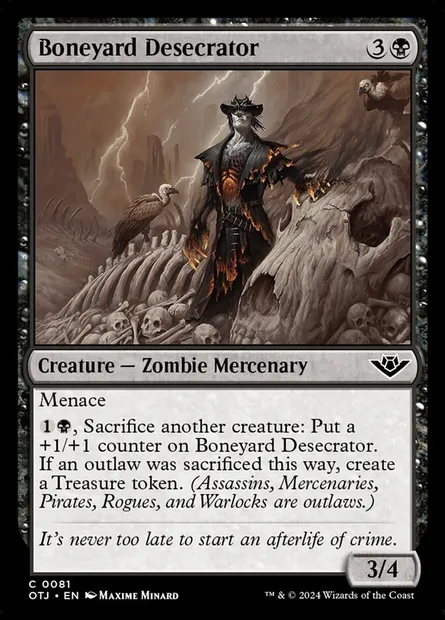 Boneyard Desecrator, Magic card OTJ 81 — Outlaws of Thunder Junction set