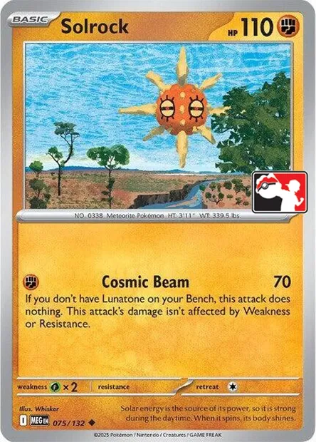 Solrock, Pokémon card PPS 075-5 — Play! Pokémon Prize Pack Series set