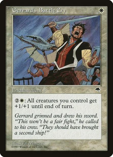 Cri de bataille de Gerrard, carte Magic TMP 21 — extension Tempête