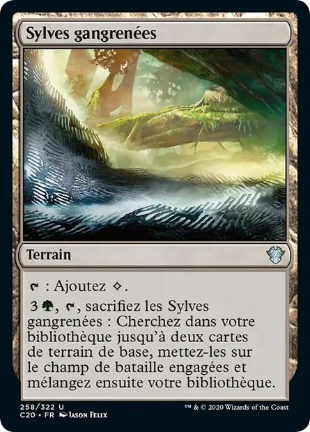 Sylves gangrenées, carte Magic C20 258 — extension Commander 2020