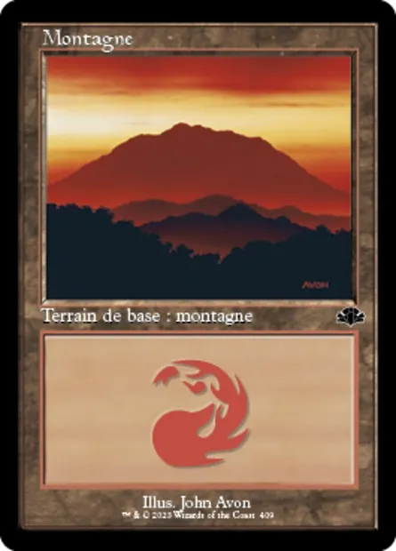 Montagne, carte Magic DMR 409 — extension Dominaria Remastered